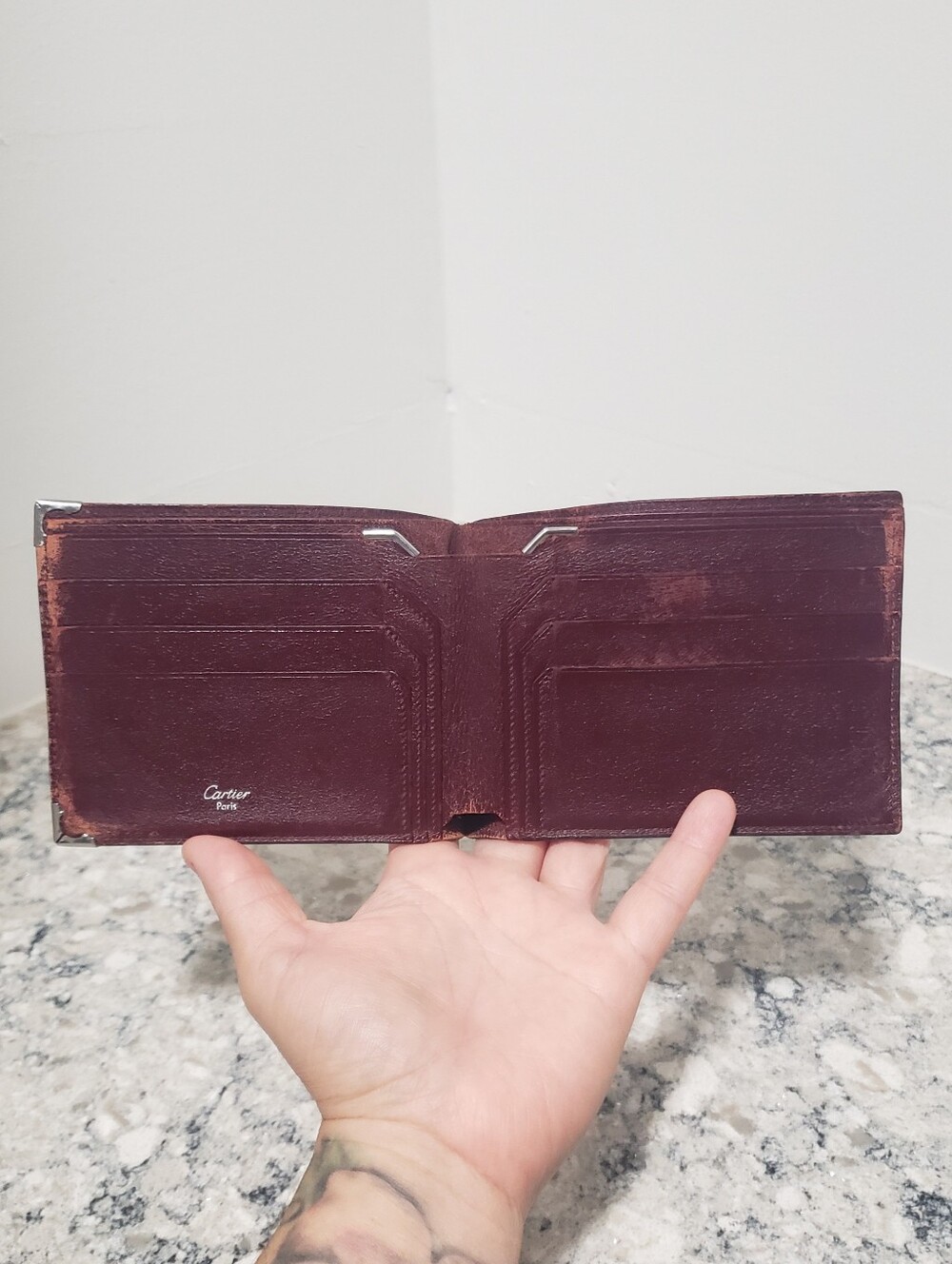 Cartier Must Black Calfskin Bifold Leather Wallet - Picture 5 of 11